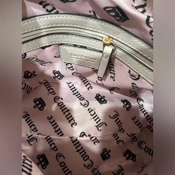 Juicy Couture “The Key to Juicy” Dome Satchel Crossbody | Navy Blue Velour Bag - Picture 5 of 6